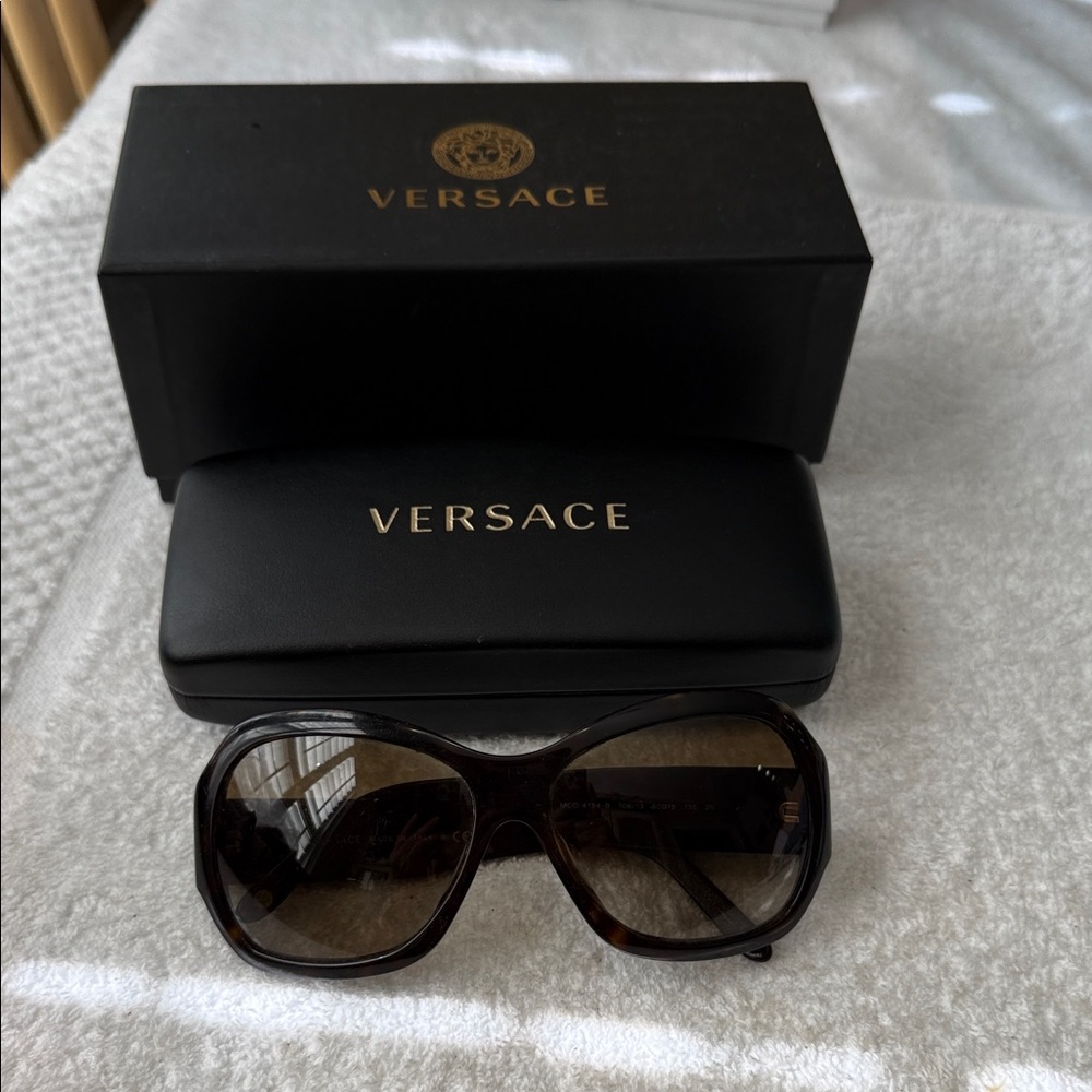 Versace Eyeglasses Sunglasses Brown Tortoise Italy 4154-B 108/13 60 [] 15 135 2N